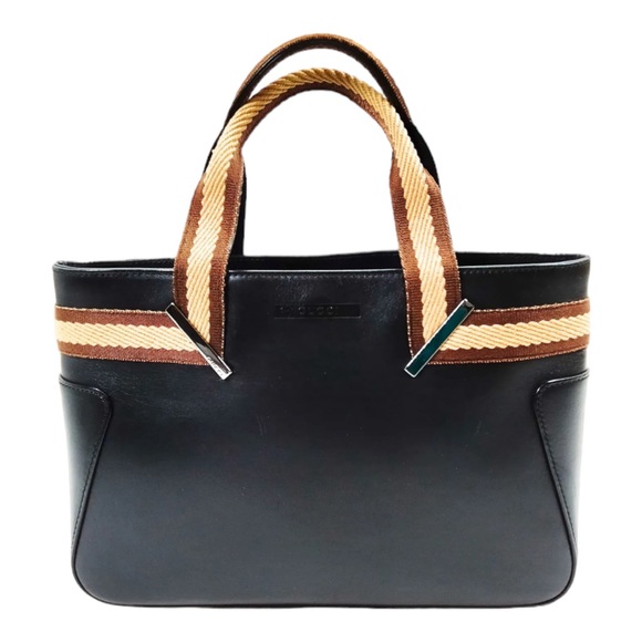 Gucci Tote Bag  Black Leather #1200 - Picture 2 of 9